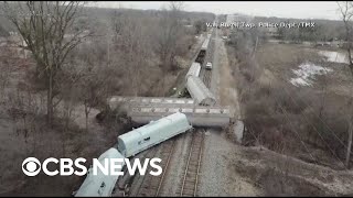 Another freight train derails near Detroit as cleanup continues in East Palestine, Ohio