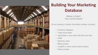 How to build a marketing database to share your content with