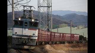 2018/2/12 3074レ EF65 2080 + コキ みの～詫間にて。
