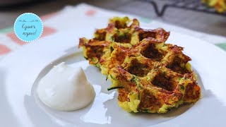 Zucchini waffles without flour