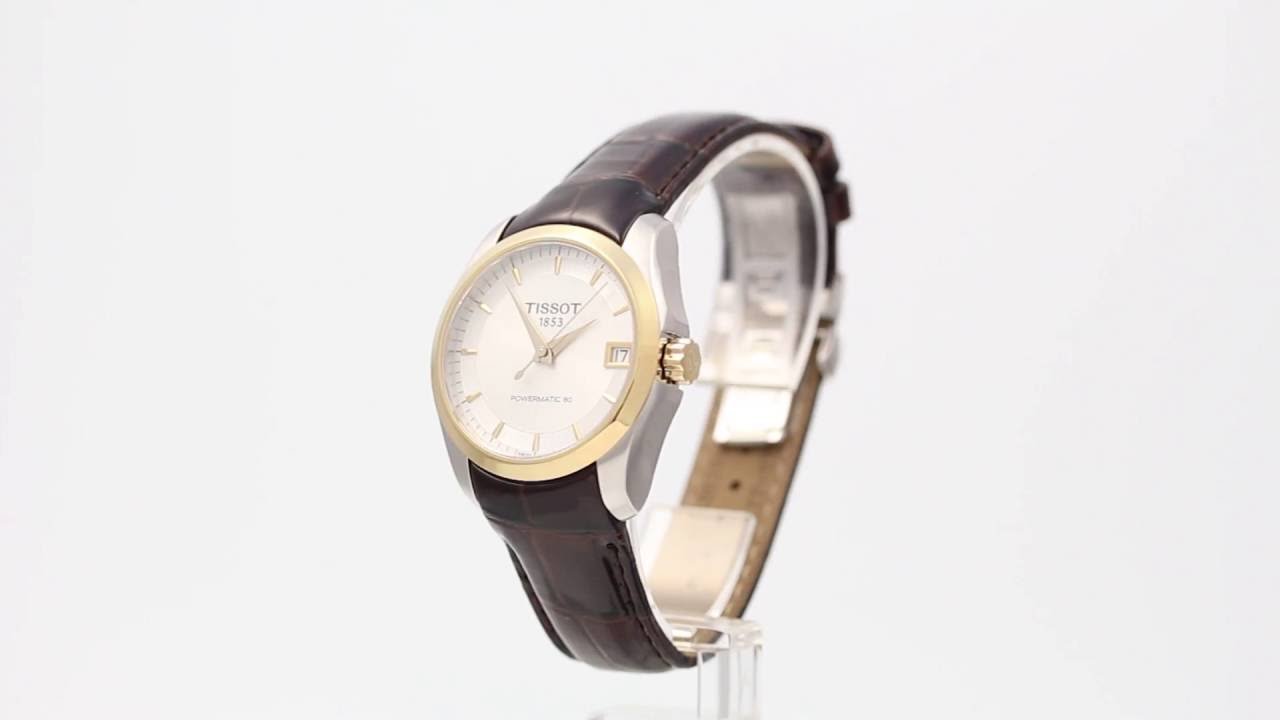 Tissot Couturier Automatic Lady T035.207.26.031.00 - Watchia.com - YouTube