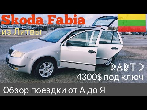 Авто из Европы.Обзор поездки от А до Я. Skoda Fabia. Цены на авто в Литве.