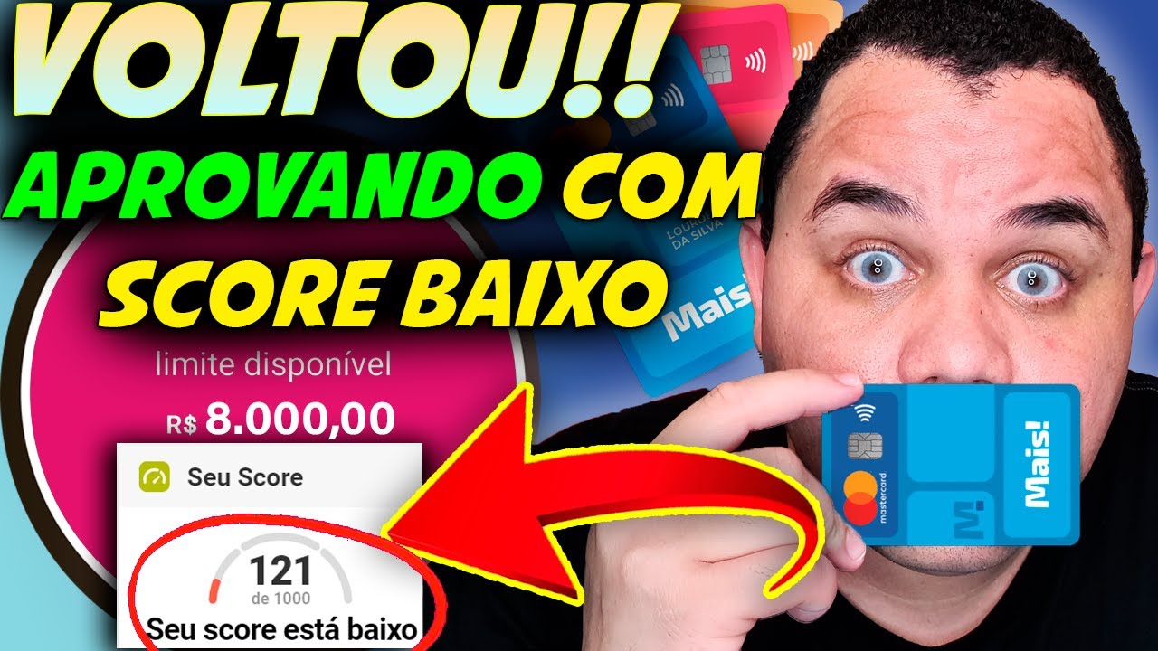 Cartão MAIS! Fácil de APROVAR | Sem COMPROVAÇÃO de RENDA Mesmo com SCORE BAIXO | SOLICITE ONLINE