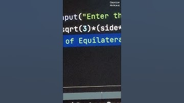 area of equilateral triangle in Python 🎯