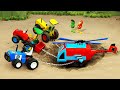 Diy tractor mini bulldozer to making police tractor  diy helicopter catch atm thief  hp mini