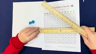 Multiplication Practice with Dice and a Multiplication Table
