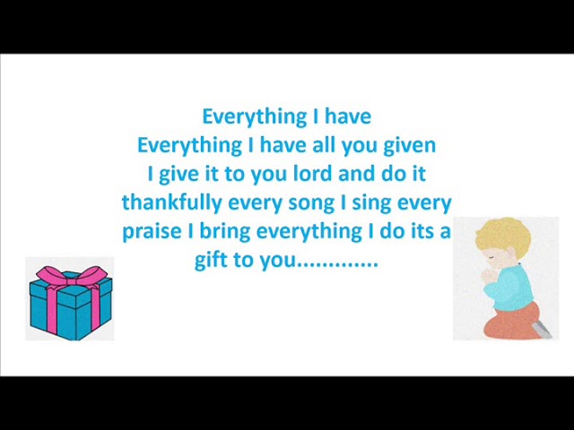 A Gift To You Lyrics Youtube