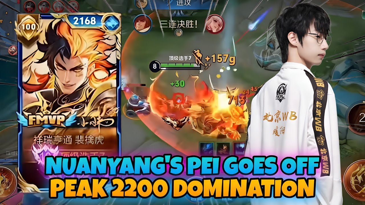 WB NUANYANG SHOWS PEI SEMI TANK AT 2200 PEAK RANK 😱 HIGH LEVEL DOMINATION | HONOR OF KINGS