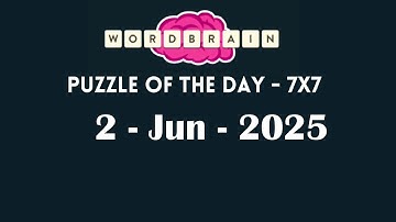 Wordbrain Daily Challenge June 2 2025 | Wordbrain Puzzle of the day Answers