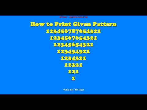 QBASIC In Nepali: WAP Pattern Printing 123454321, 1234321, 12321, 121, 1 Video By NP Rijal in Nepali