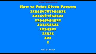 Celebrity QBASIC In Nepali: WAP Pattern Printing 123454321, 1234321, 12321, 121, 1 Video By NP Rijal in Nepali Net Worth