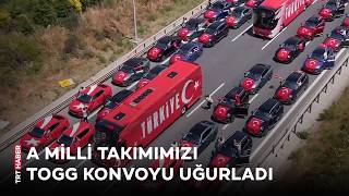 🇹🇷#BizimÇocuklar, Dünya Kupası'na Togg konvoyuyla uğurlandı