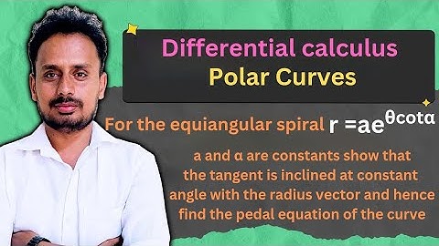 Pedal Equation of the Curve (Examples 6)  Polar Curves | Engineering Mathematics