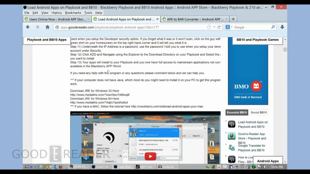How To Load Android Apps On The Blackberry Q10 Youtube