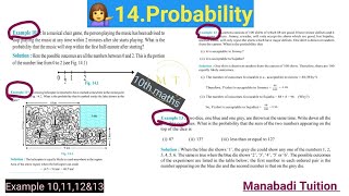 10th class math| Chapter 14|💁 Probability| 🙋‍♂️Example 10 ,11,12&13| part 4|Cbse|Ncert| Profile