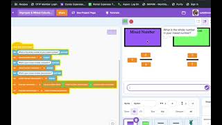 Improper Fraction and Mixed Number Calculator on Scratch