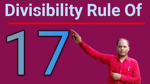 Divisibility rules || divisibility rule of 17||Divisibilityruleof17||17 divisibility rule || ÷ by 17