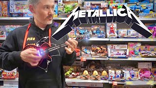 Metallica With a Toy Guitar at Walmart