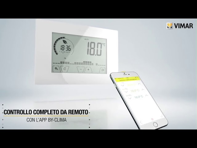 Termostato wifi Vimar Clima Thermo - touch screen e controllo da