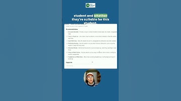 Accommodations and Student Needs Using AI for Suggestions