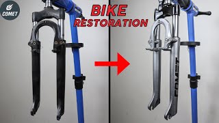 Реставрация дешевой вилки подвески велосипеда - индивидуальная покраска