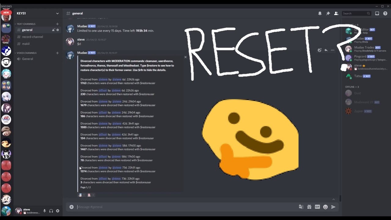 How To Reset Mudae Bot