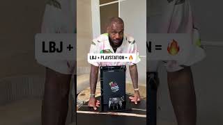 LeBron James shows off his new custom PlayStation 5 👑🎮 (🎥: LeBron James/TW)