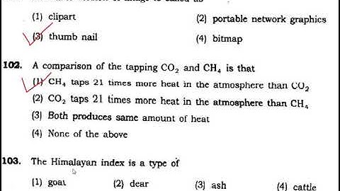 BHU M.Sc. Environmental Science (Environment and Technology) (2016) MCQ’s solved Part 4