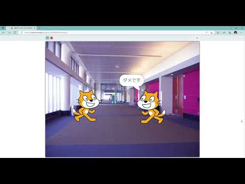 夜までゲームをしていたネコの結末 #scratch
