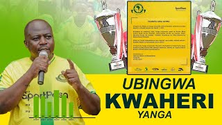 UBINGWA WATUA SIMBA: YANGA WAJITOA RASMI.