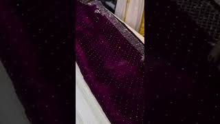 Latest Diamond Work Saree Viral Saree Wine Colour Saree New Colour Handwork Collection