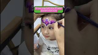 Draw special lotus flower pattern for kids