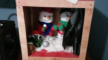 UPDATED CUSTOM - Gemmy 2019 Spinning Snowflake Snowman Duet With Light-Up Tree (The Misers)