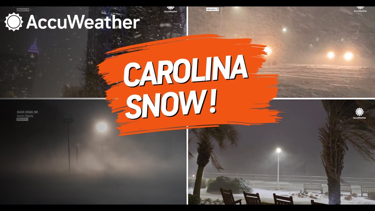 Winter Storm Brings Heavy Snow to North Carolina - YouTube