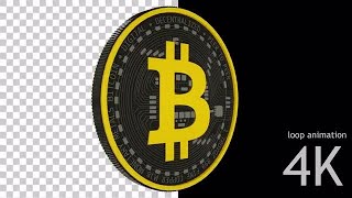 Cartoon Bitcoin Loop  Stock Motion Graphics
