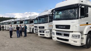 Новые КАМАЗЫ NEO , Потеряли одного по дороге ) Едем за новыми прицепами ) Новые КАМАЗЫ NEO , Потеряли одного по дороге ) Едем за новыми прицепами )