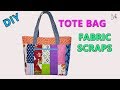 DIY TOTE BAG  | DIY BAG  FROM FABRIC SCRAPS | BAG SEWING TUTORIAL | FABRIC SCRAPS IDEAS