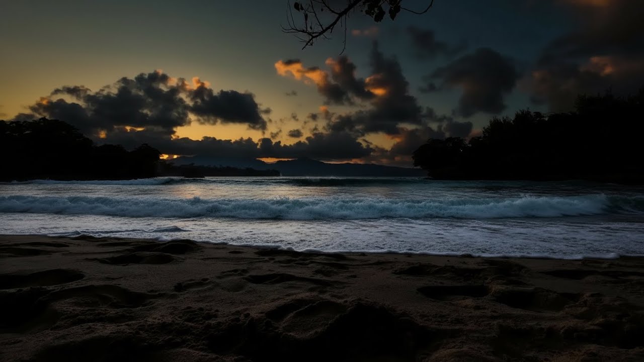 Ocean Waves for Night Sleep 🌙 | Relaxing Ocean Sounds with Dark Screen