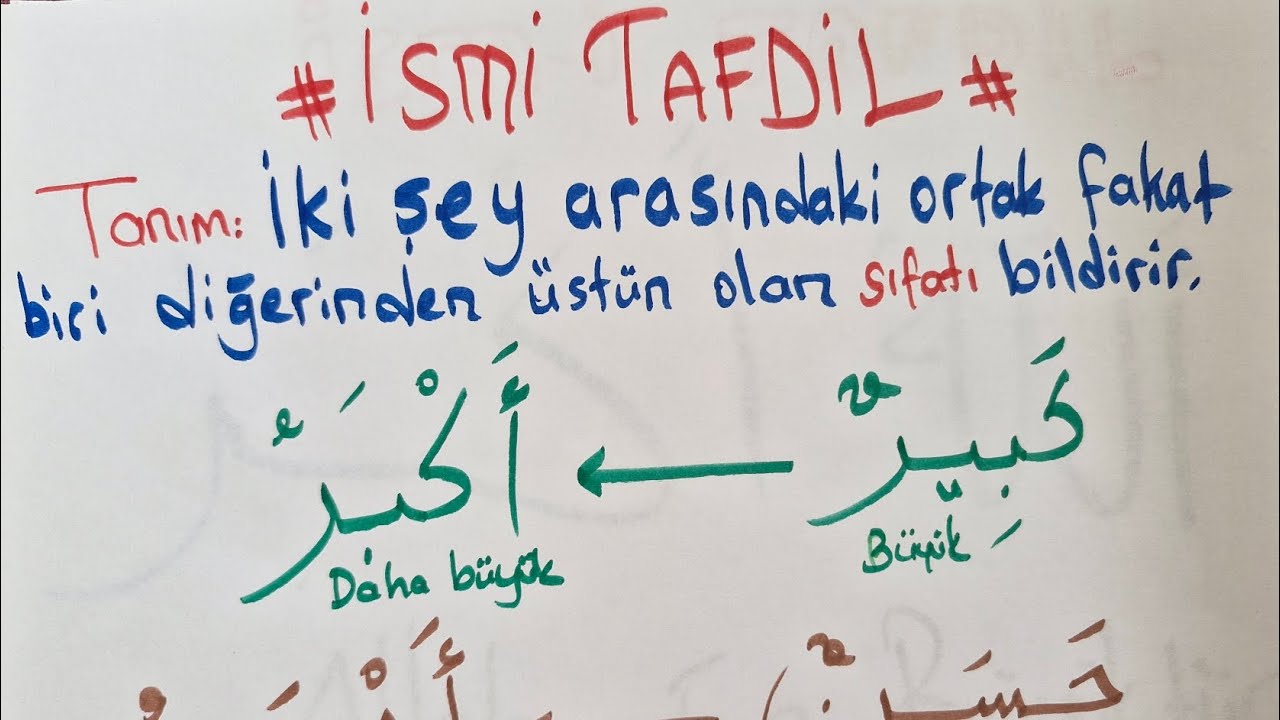 35.Ders İsm-i Tafdil
