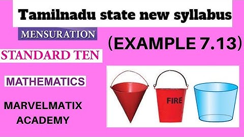 Class 10 Maths Mensuration Example 7.13 #slantheightofthefrustumofthecone #frustumofcone #csaofcone