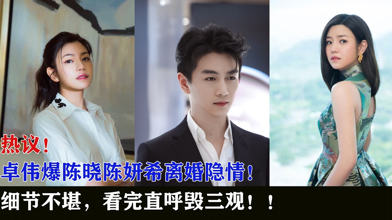 热议！卓伟爆陈晓陈妍希离婚隐情！细节不堪，看完直呼毁三观！