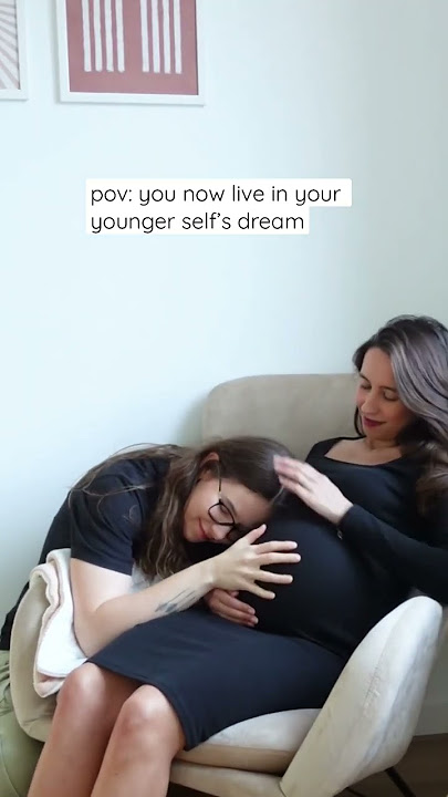 POV: You now live in your younger self’s dream ✨ | Lesbian Couple #shorts #pregnant #newborn