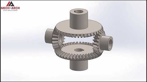 Differential gear mechanism animation Solidworks