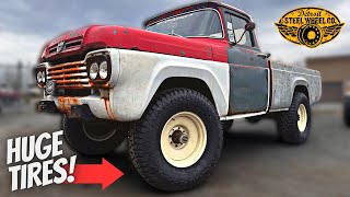 MASSIVE TIRES!! For Our Ford F100 4x4 "Sasquatch" With New Wheels LOOKS INSANE!!!