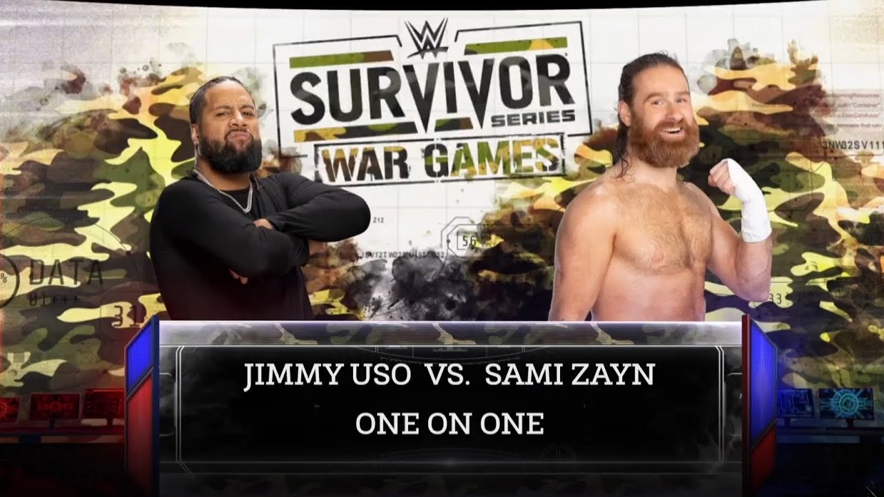 JIMMY USO VS SAMI ZAYN | ONE ON ONE | SURVIVOR SERIES WAR GAMES | W2K24