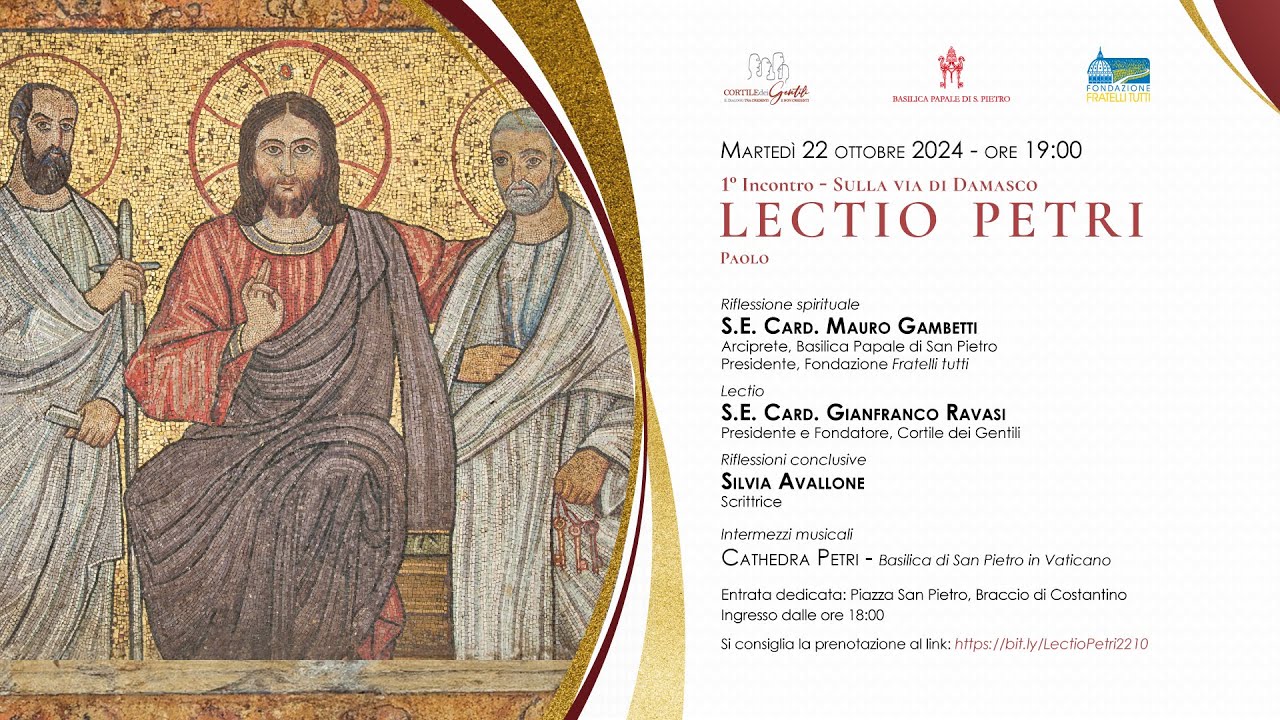 3^ Edizione Lectio Petri, 1° incontro - «Sulla via di Damasco» - YouTube