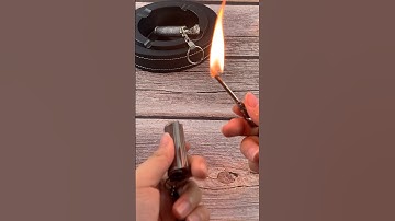 Waterproof outdoor camping metal permanent match striker key chain lighter.#firestarter #matchstick