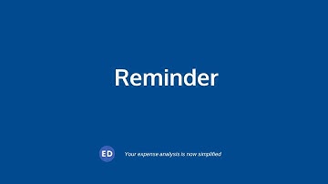 Setup reminder with Expense Daily