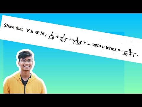 Show that 1/1.4+1/4.7+...+n
