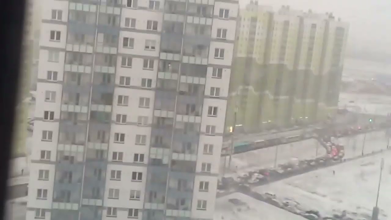 Утром на Муринской дороге засняли пробки